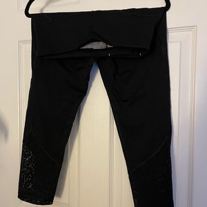 Brand new VS active leggings with cheetah lace accent